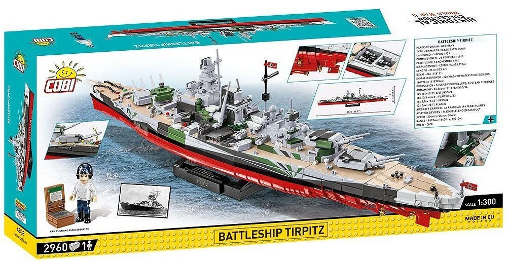 Cobi 1/300 Scale Battleship Tirpitz - Executive Edition Model Kit - Image 6