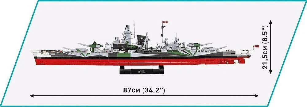 Cobi 1/300 Scale Battleship Tirpitz - Executive Edition Model Kit - Image 9