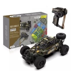 Sulong Toys STEM DIY 1:18th 2WD Radio Control RC Car Kit Brown Cage Buggy