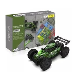 Sulong Toys STEM DIY 1:18th 2WD Radio Control RC Car Kit Green Buggy