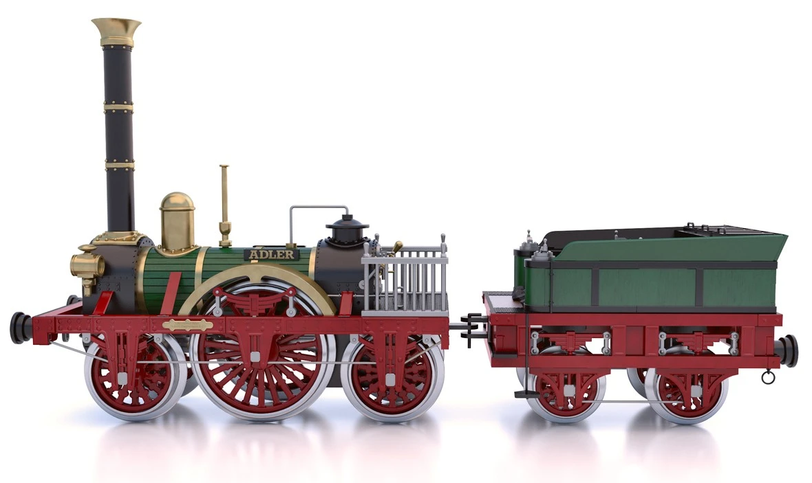Occre Adler Steam Train Locomotive 1:24 Scale Wood And Metal Model Kit - Image 5