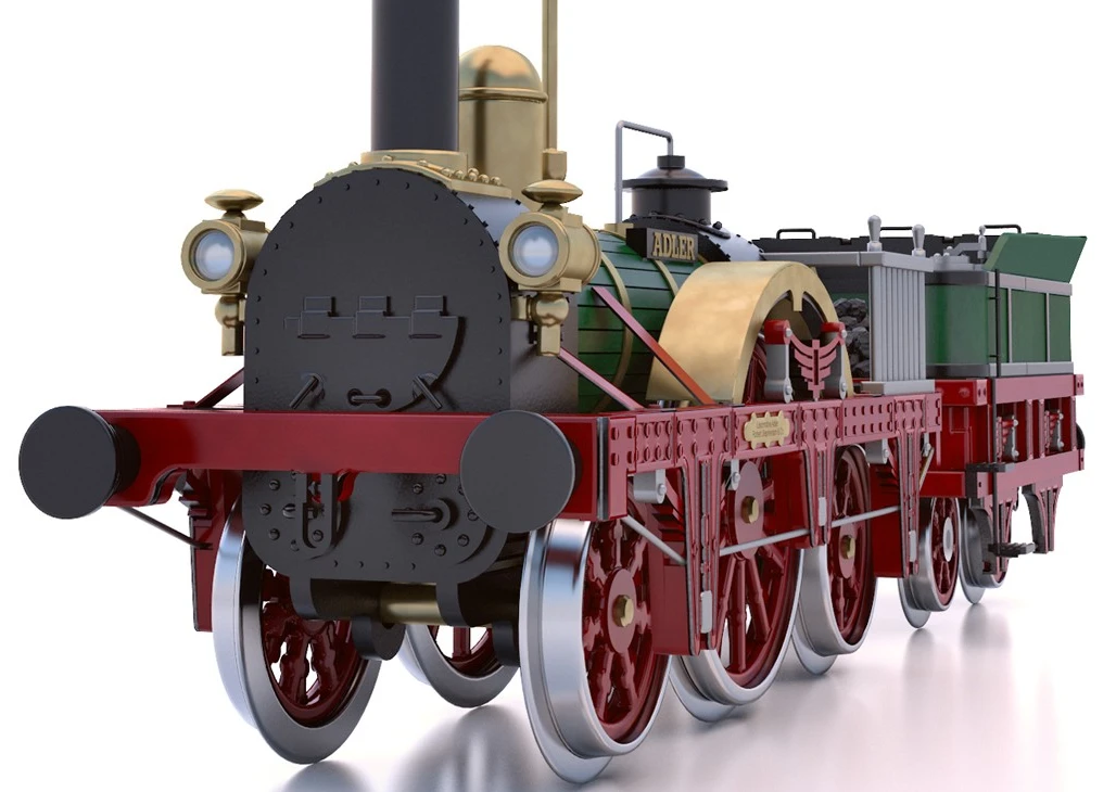 Occre Adler Steam Train Locomotive 1:24 Scale Wood And Metal Model Kit - Image 3