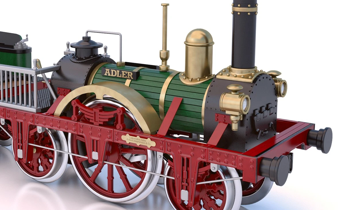 Occre Adler Steam Train Locomotive 1:24 Scale Wood And Metal Model Kit - Image 2