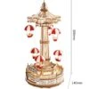 ROKR Parachute Tower Music Box Wooden Model Kit
